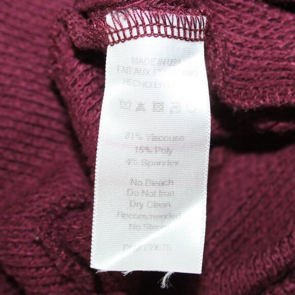 MICKEY & JENNY WOMENS BURGUNDY KNIT SWEATER TOP SZ M LONG SLEEVE USA DOLMAN - Picture 15 of 16